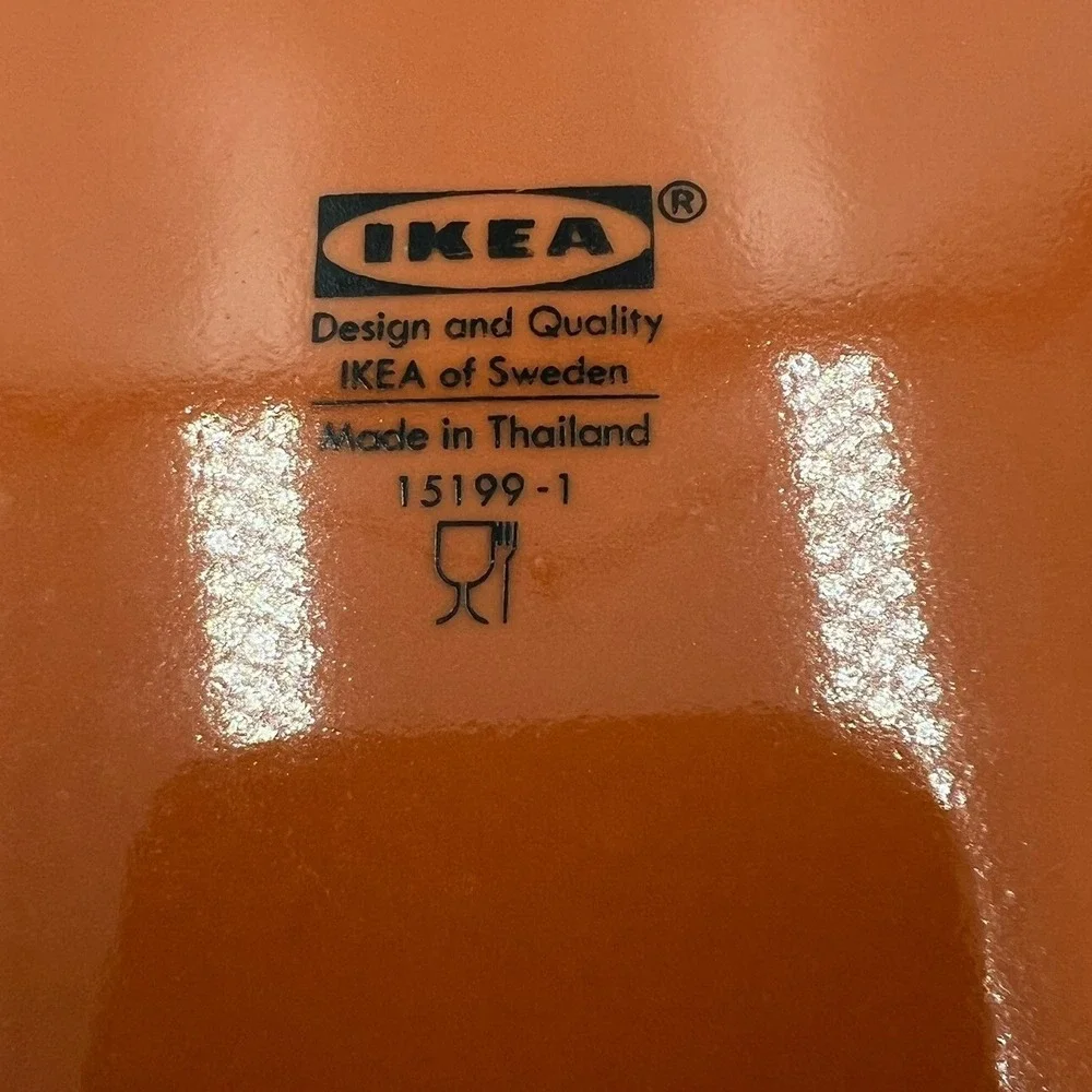 IKEA Dinner Plates Set of 6 10in Rust Orange Very Good Fargklar 15199-1